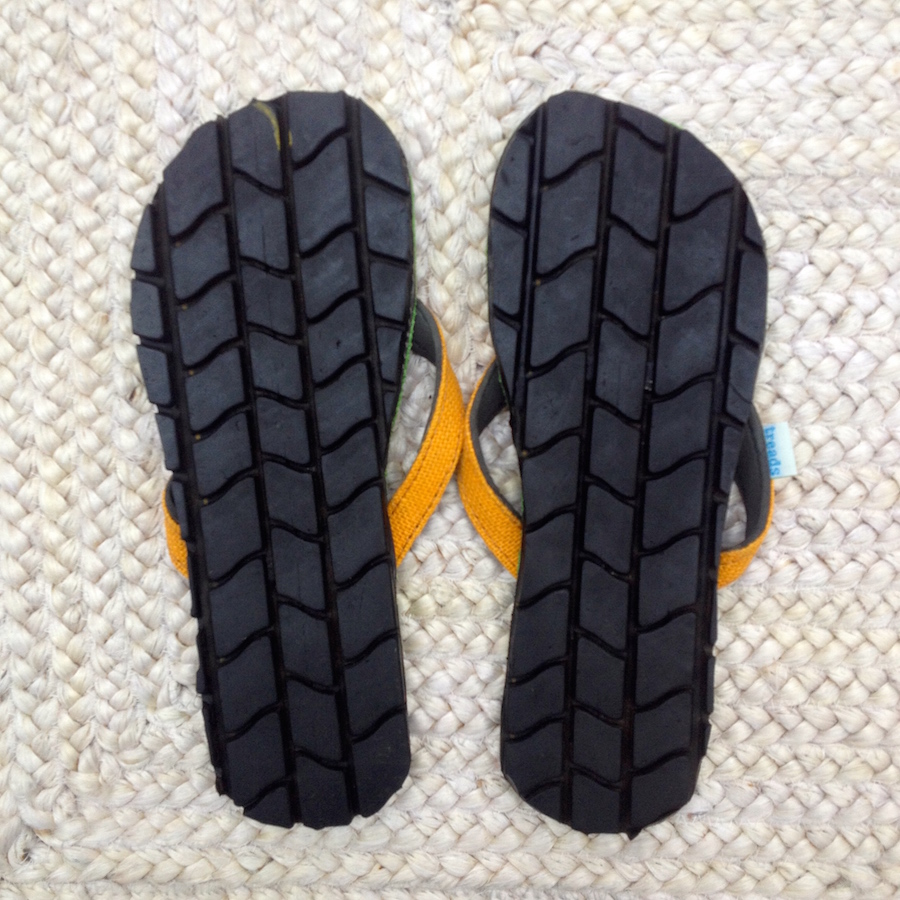recycled tire flip flops